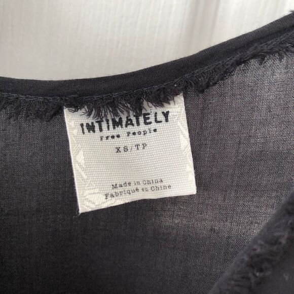 Free People Black Lace Handkerchief Hem Tank - Picture 9 of 11